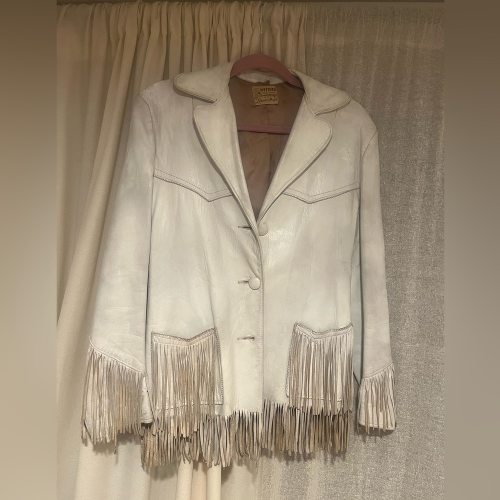 Vintage fringe leather jacket